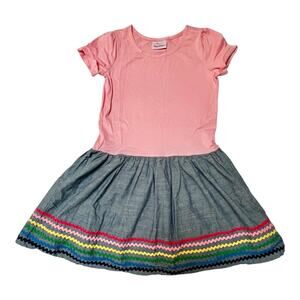 Hanna Andersson Sunny Rainbow Stripe Playdress Size 10